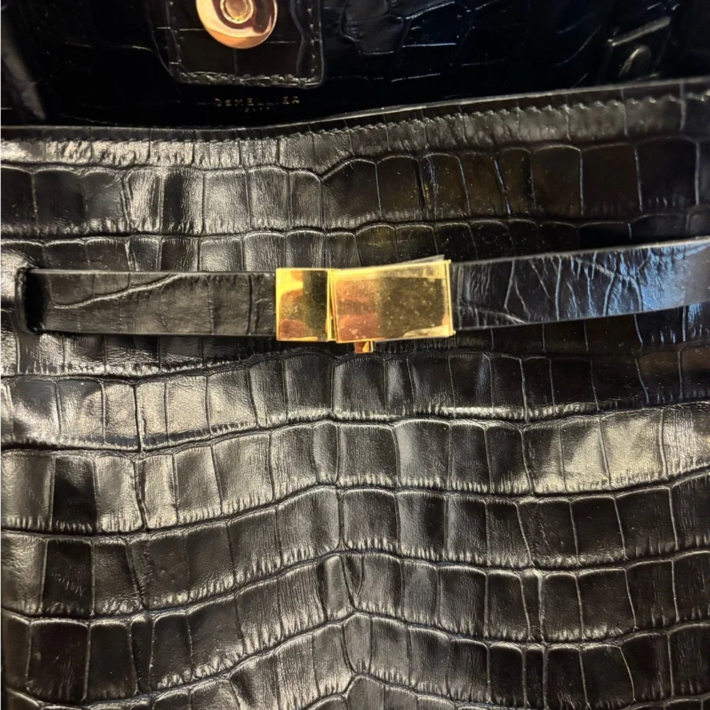 DeMellier New York Black Croc Tote - Picture 5 of 8